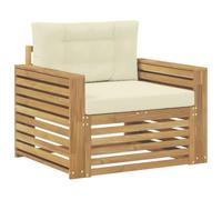 vidaXL Canapé d’extérieur Polyester Blanc, Mobilier de Jardin, canapé Moderne, Set sectionnel, détente en Patio, Confort sur la terrasse