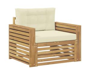 vidaXL Canapé d’extérieur Polyester Blanc, Mobilier de Jardin, canapé Moderne, Set sectionnel, détente en Patio, Confort sur la terrasse
