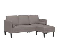 Canapé D'angle 3 Places Vidaxl Taupe 160 Cm En Tissu