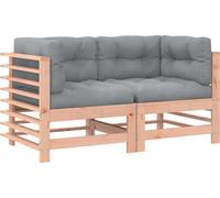 vidaXL Canapé d'angle avec coussins 2 pcs. Bois massif Douglas