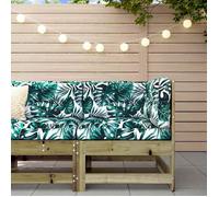 vidaXL Canapé d'angle 825547 avec coussins, bois de pin imprégné