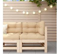 Vidaxl Canapé D'angle Avec Coussins Bois De Pin Solide