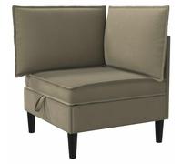 vidaXL Canapé d'angle avec rangement en velours kaki, canapé ergonomique moderne, design rectangulaire, rangement large, meubles durables, sièges doux et confortables
