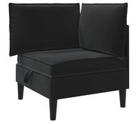vidaXL Canapé d'angle avec rangement en velours noir, salon, canapé moderne, siège en velours chic, rectangulaire, espace spacieux, meubles pratiques et élégants