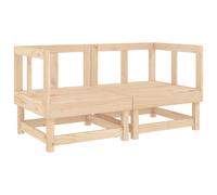vidaXL Canapés d'Angle de Jardin 2 pcs, Sièges avec Dossier, Meubles de Terrasse Patio Arrière-cour Balcon Extérieur, Bois 825394