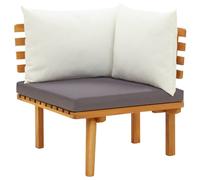 Vidaxl Canapé D'angle De Jardin Avec Coussins Bois D'acacia Massif
