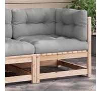 Vidaxl Canapé D'angle De Jardin Avec Coussins Bois De Pin Solide