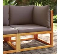 Vidaxl Canapé D'angle De Jardin Avec Coussins Bois Massif D'acacia