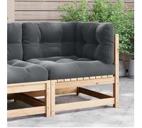 vidaXL Canapé d'angle de jardin 807286 en pin massif avec coussins anthracite