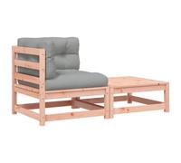 Vidaxl Canapé D'angle De Jardin Avec Coussins Et Repose-Pieds