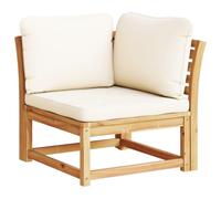 Vidaxl Canapé D'angle De Jardin Coussins 73x73x65cm Bois Massif Acacia