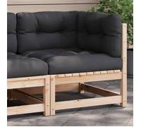 vidaXL Canapé d'angle de jardin avec coussins, bois de pin solide