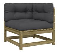 Vidaxl Canapé D'angle De Jardin Avec Coussins Bois De Pin Imprégné