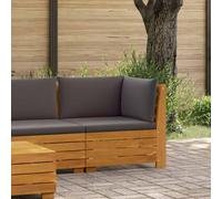 Vidaxl Canapé D'angle De Jardin Bois D'acacia Massif Marron