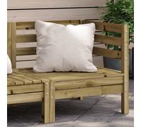 vidaXL Canapé d'angle de Jardin, Siège avec Dossier, Meuble de Terrasse Patio Balcon Arrière-Cour Extérieur, Marron Bois de Pin Imprégné