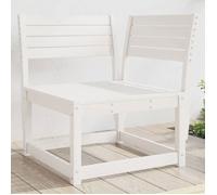 Vidaxl Canapé D'angle De Jardin Blanc 73x73x78cm Bois Pin Massif