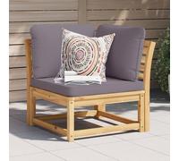 Vidaxl Canapé D'angle De Jardin Coussins 73x73x65cm Bois Massif Acacia