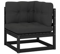 vidaXL Canapé d'angle de jardin 805719 - Bois de pin massif, coussins anthracite