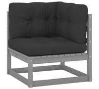 Vidaxl Canapé D'angle De Jardin Coussins Anthracite Bois De Pin Massif