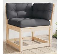Vidaxl Canapé D'angle De Jardin Et Coussins 73x73x78cm Bois Pin Massif