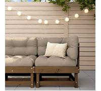 vidaXL Canapé d'Angle de Jardin, Siège avec Dossier, Meuble de Terrasse Patio Arrière-cour Balcon Extérieur, Marron Miel 825369