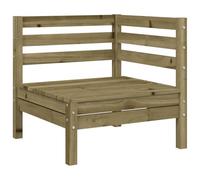 vidaXL Canapé d'angle de Jardin, Siège avec Dossier, Meuble de Terrasse Patio Balcon Arrière-Cour Extérieur, Marron Bois de Pin Imprégné