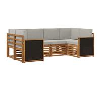 vidaXL Canapé d'angle Ensemble avec Coussin 5 pcs, Salon de Jardin, Canapé Section Moderne, Chaises Extérieures Solides, Ensemble Terrasse, Meubles Confortables