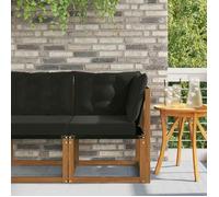 vidaXL Ensemble de salon de jardin 7 pcs Canapé d'angle extérieur brun ciré pin massif