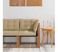 vidaXL Canapé d'angle extérieur – Mobilier de balcon, bois d'acacia, style moderne