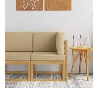 vidaXL Canapé d'angle extérieur Bois d'Acacia Massif Blanc 901471