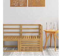 vidaXL Canapé d'angle extérieur Bois d'Acacia Massif Blanc 901503