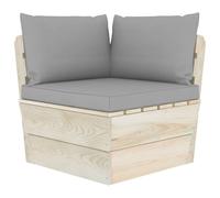 Vidaxl Canapé D'angle Palette De Jardin Avec Coussins Épicéa Imprégné
