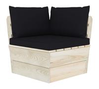 Tuinhoekbank met kussens pallet geÃ¯mpregneerd vurenhout3063355