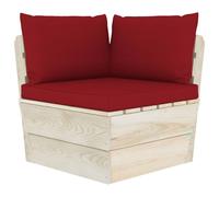 Vidaxl Canapé D'angle Palette De Jardin Avec Coussins Épicéa Imprégné