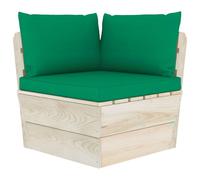 Tuinhoekbank met kussens pallet geÃ¯mpregneerd vurenhout3063353