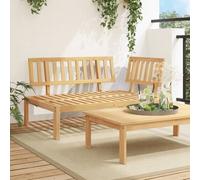 vidaXL Canapé d'angle Palette de jardin Bois massif d'acacia
