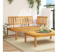 vidaXL Canapé d'angle palette de jardin bois massif d'acacia, canapé palette en bois, banc d'extérieur, meuble de jardin, 365844