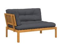 vidaXL Canapé d'angle Palette de Jardin et Coussins Bois Acacia Massif