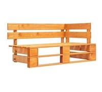 Vidaxl Canap¿¿ D'angle Palette De Jardin Marron Miel Bois Pin Impr¿¿Gn¿¿ Marron