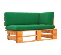 Vidaxl Canapé D'angle Palette De Jardin Marron Miel Bois Pin Imprégné Marron