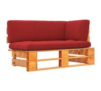 Vidaxl Canapé D'angle Palette De Jardin Marron Miel Bois Pin Imprégné Marron