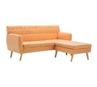 vidaXL Canapé d'angle Revêtement en tissu 171,5 x 138 x 81,5 cm Orange orange G