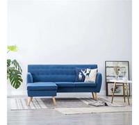 vidaXL Canapé d'angle Revêtement en tissu 171,5x138x81,5 cm Bleu