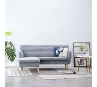 vidaXL Canapé d'angle Revêtement en tissu 171,5x138x81,5 cm Gris clair 247024