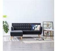 vidaXL Canapé d'angle Revêtement en tissu 171,5x138x81,5 cm Gris foncé Gris G