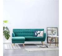 vidaXL Canapé d'angle Revêtement en tissu 171,5x138x81,5 cm Vert vert G