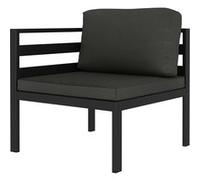 Vidaxl Canapé D'angle Sectionnel Avec Coussins Aluminium Anthracite Gris