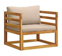 vidaXL Canapé d'angle sectionnel avec coussins 100 % polyester acacia solide