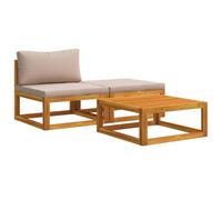 vidaXL Canapé d'angle sectionnel avec coussins naturel