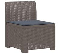 vidaXL Canapé de Jardin 1 Place avec Coussin Look rotin PP Gris Clair, Canapé résistant aux intempéries pour Jardin, Balcon, véranda, Salon, idéal pour s'asseoir Dehors